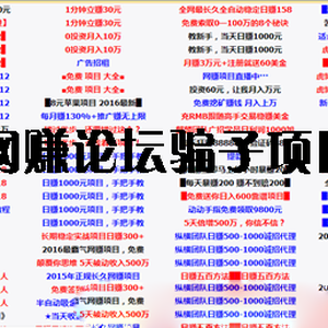 網(wǎng)賺論壇的項(xiàng)目是真的嗎？推薦2016年真實(shí)的網(wǎng)賺項(xiàng)目